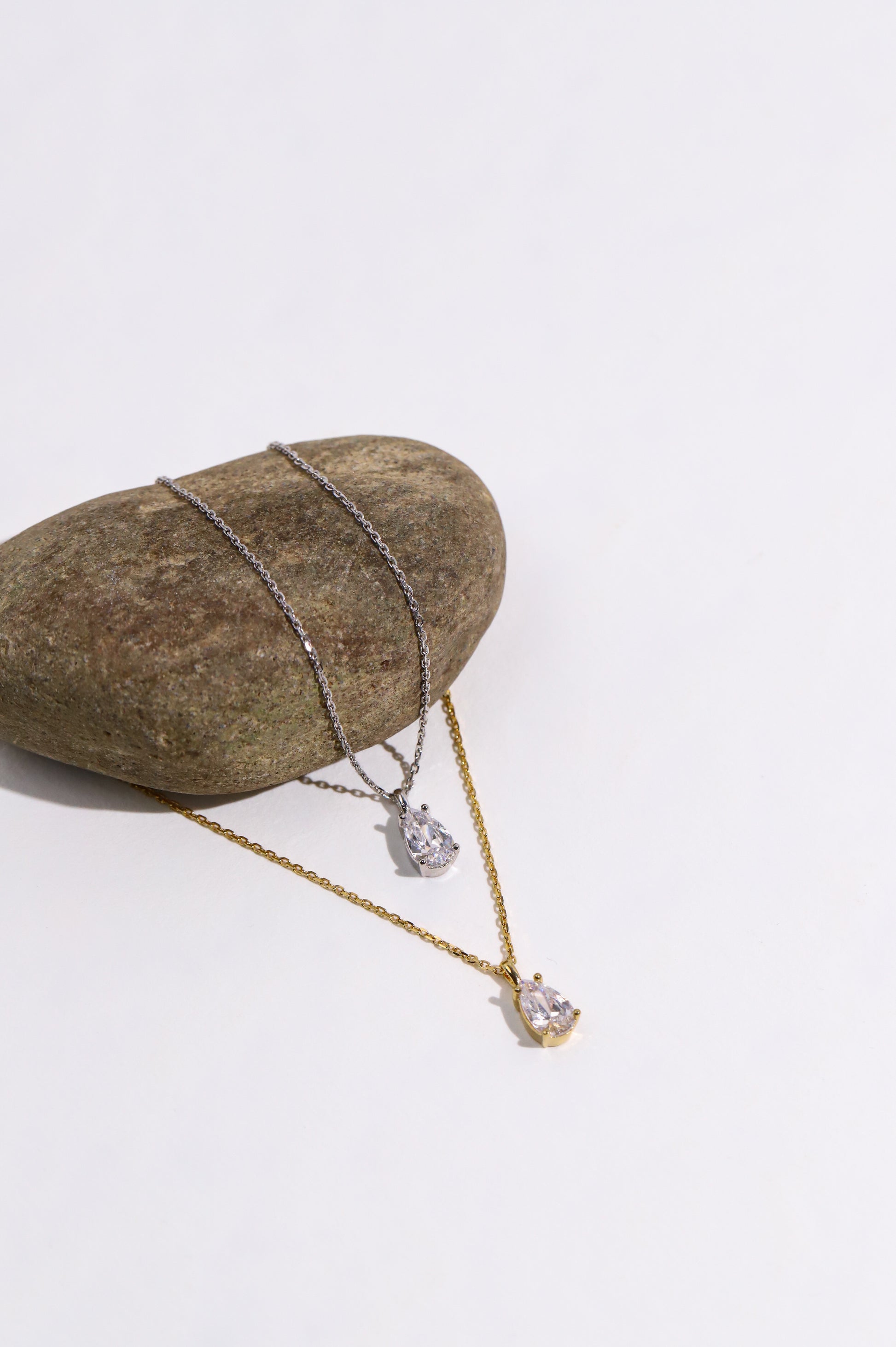 Cubic Teardrop Necklace