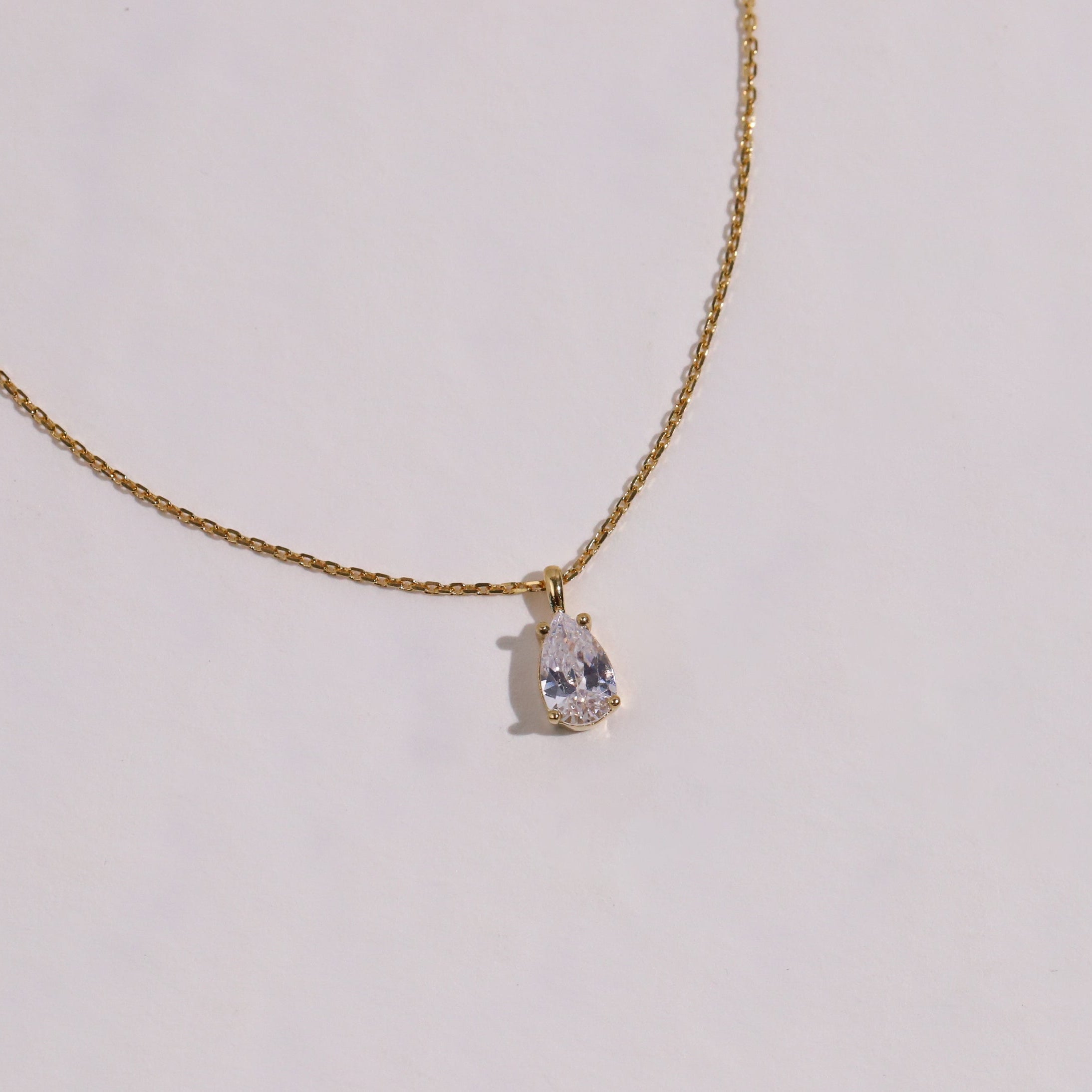 Cubic Teardrop Necklace