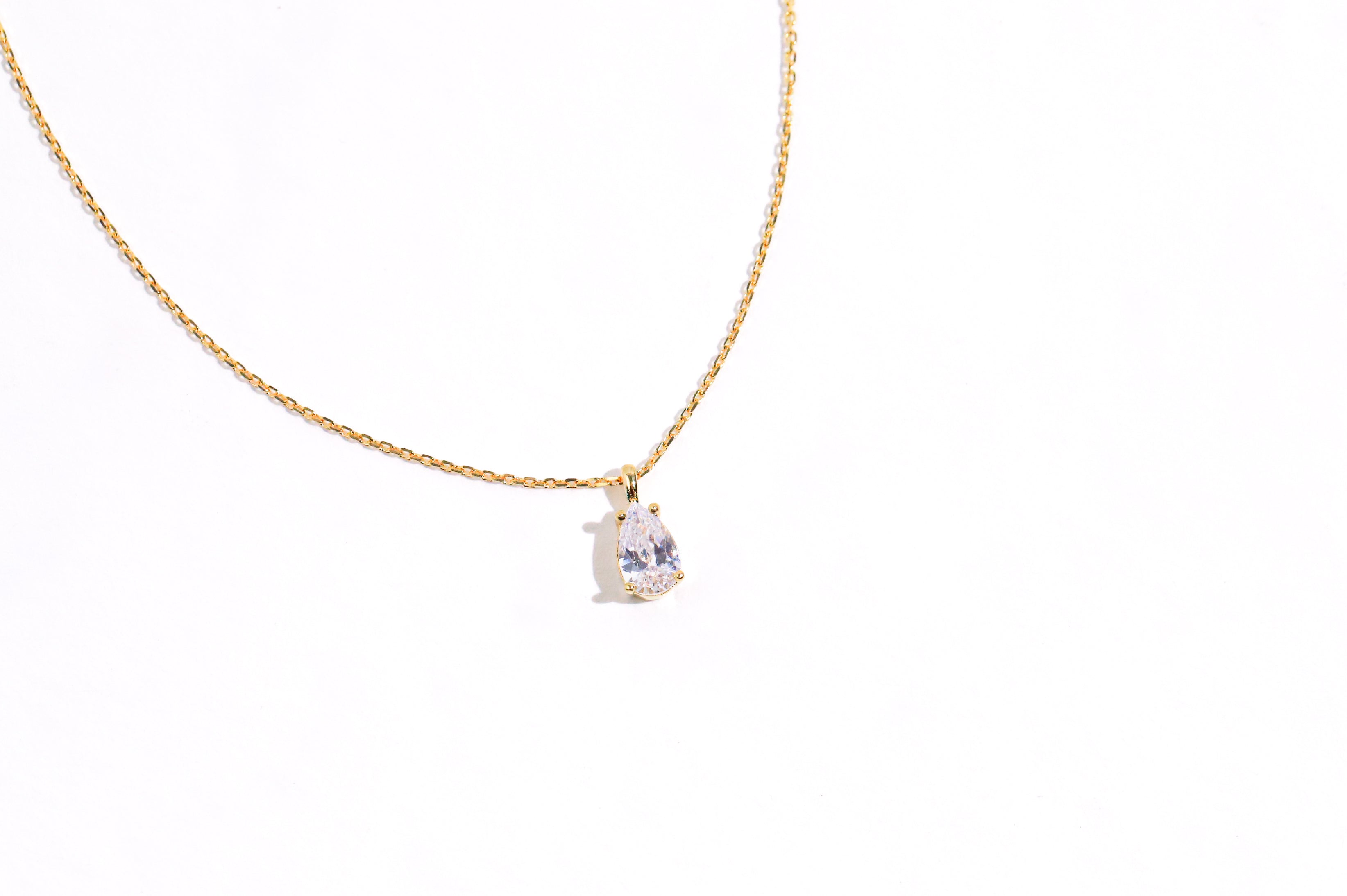 Cubic Teardrop Necklace