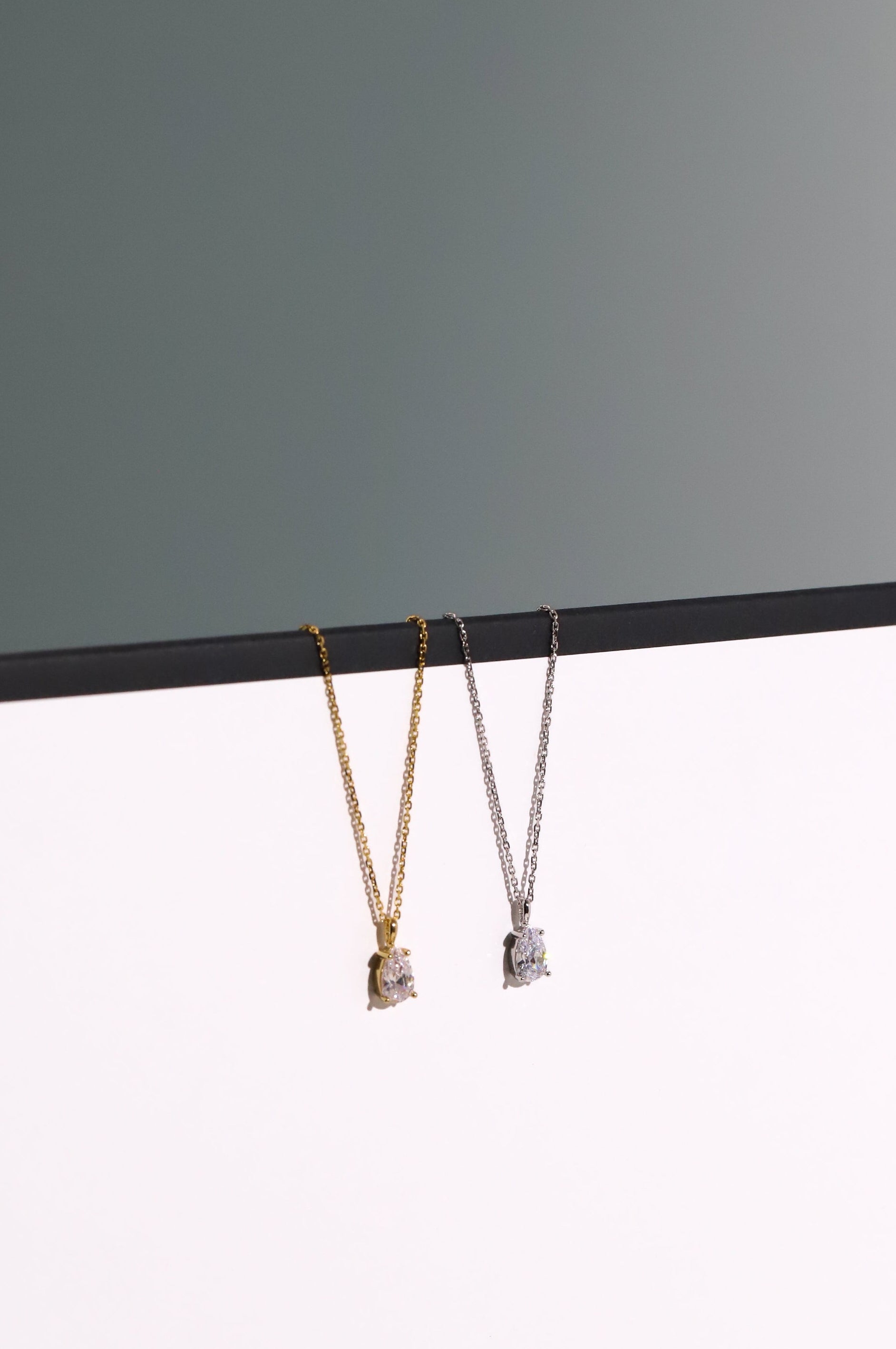 Cubic Teardrop Necklace