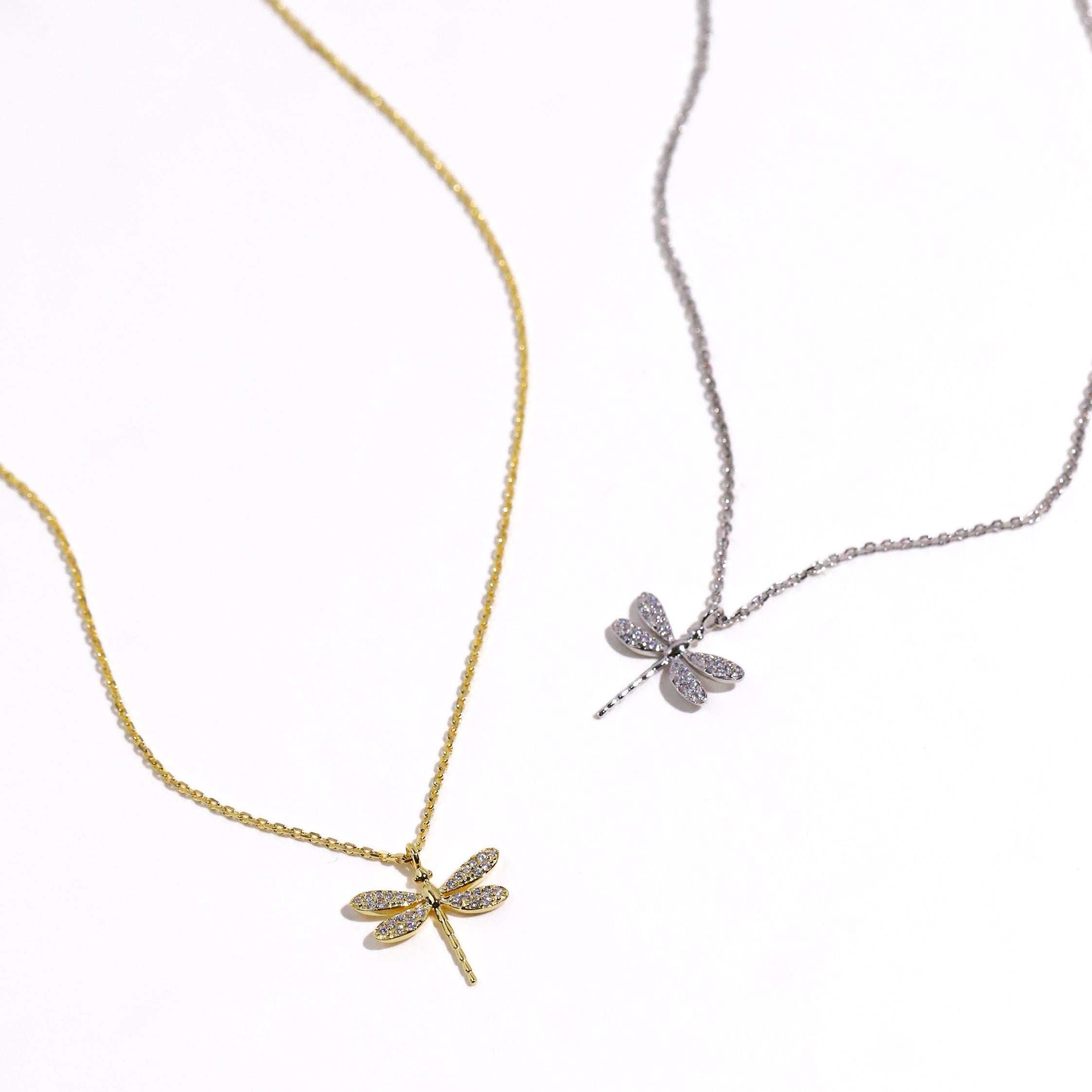 Cubic Dragonfly Necklace