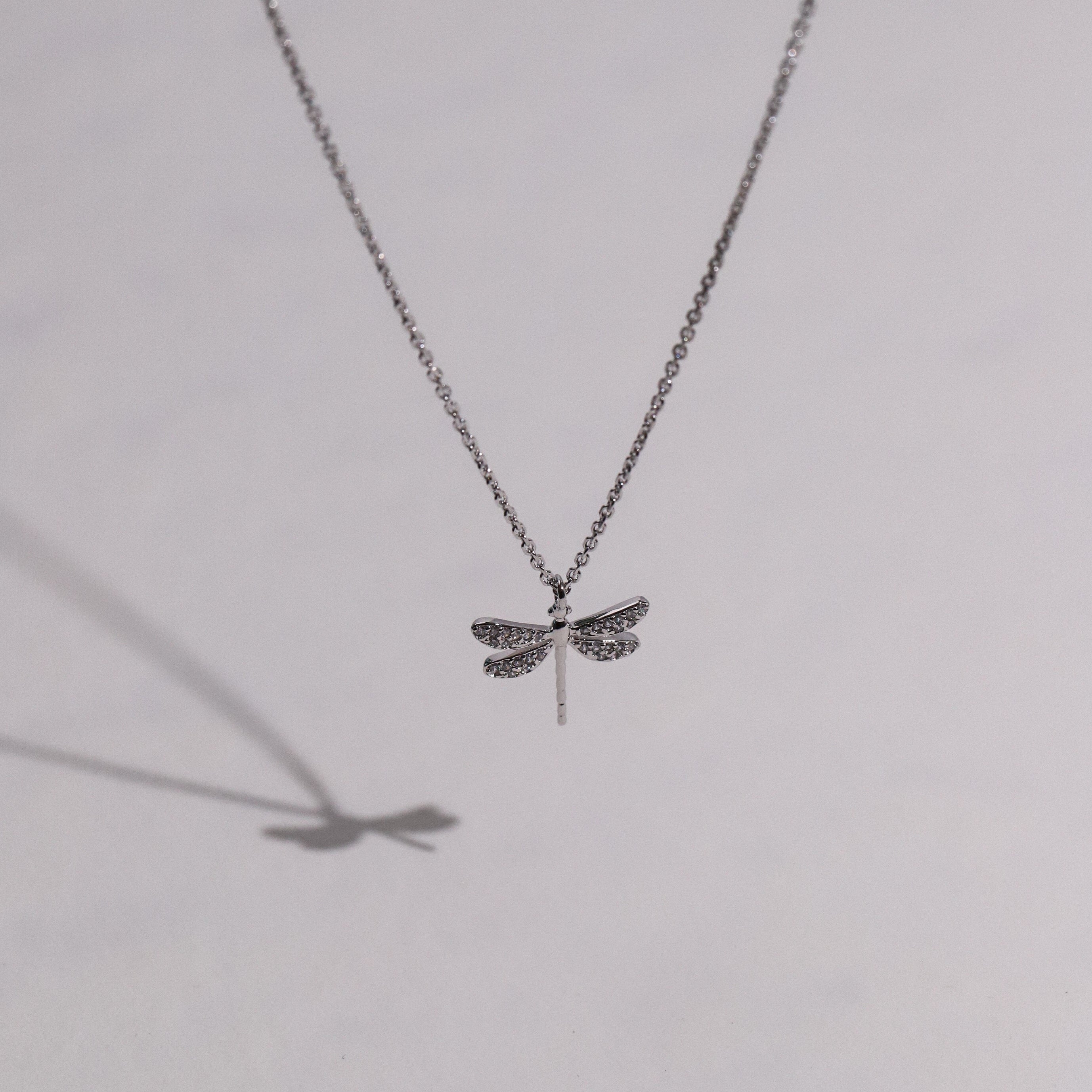 Cubic Dragonfly Necklace