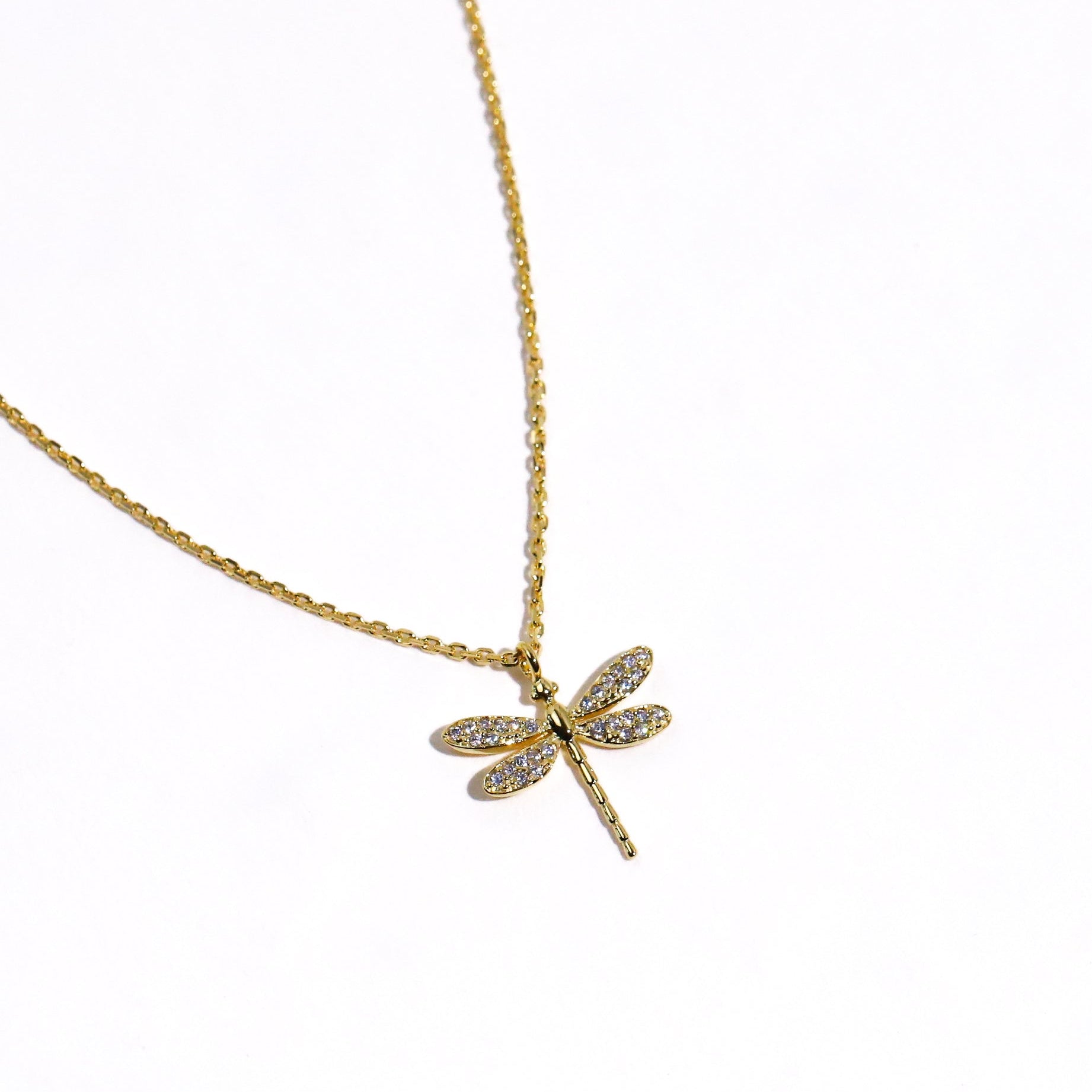 Cubic Dragonfly Necklace