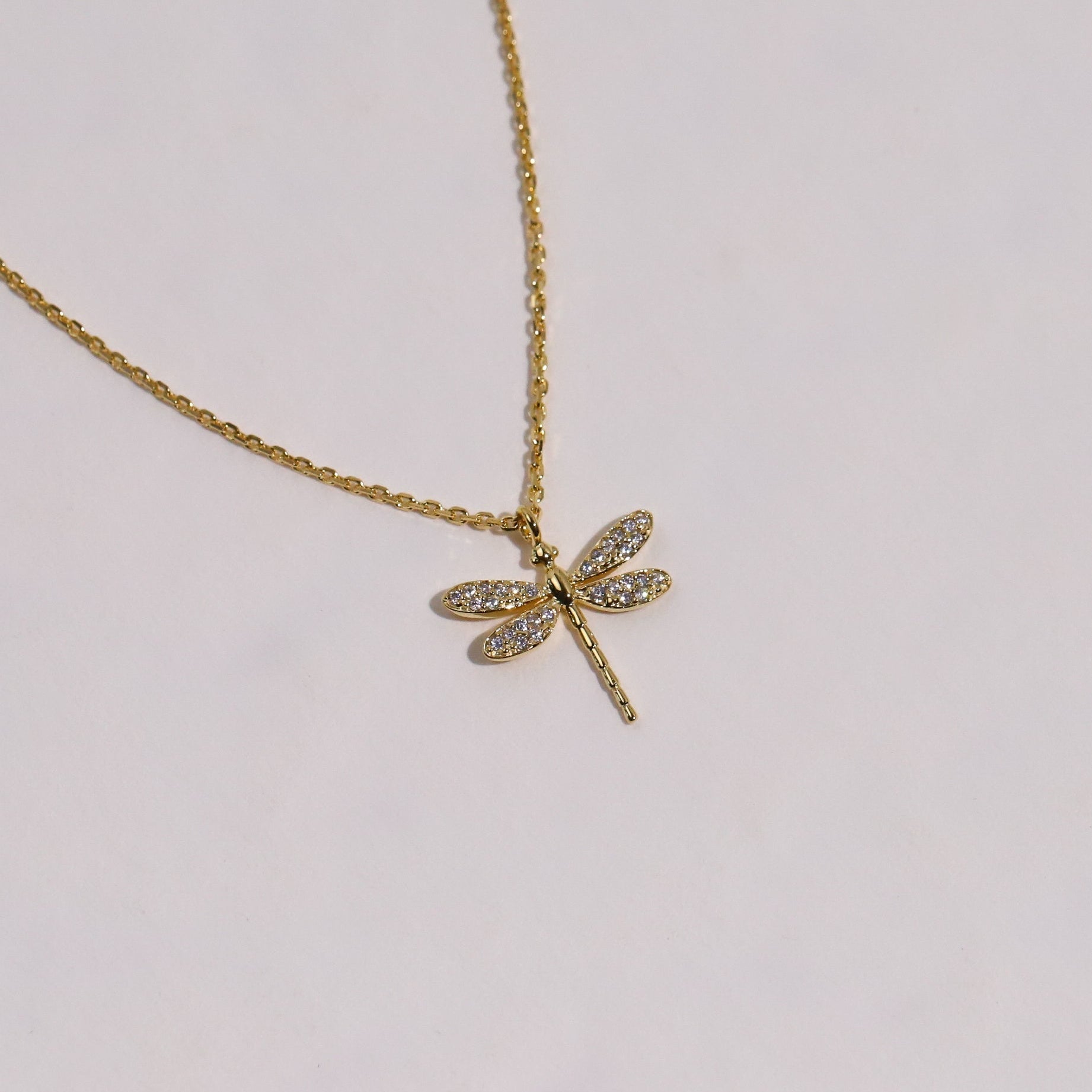 Cubic Dragonfly Necklace