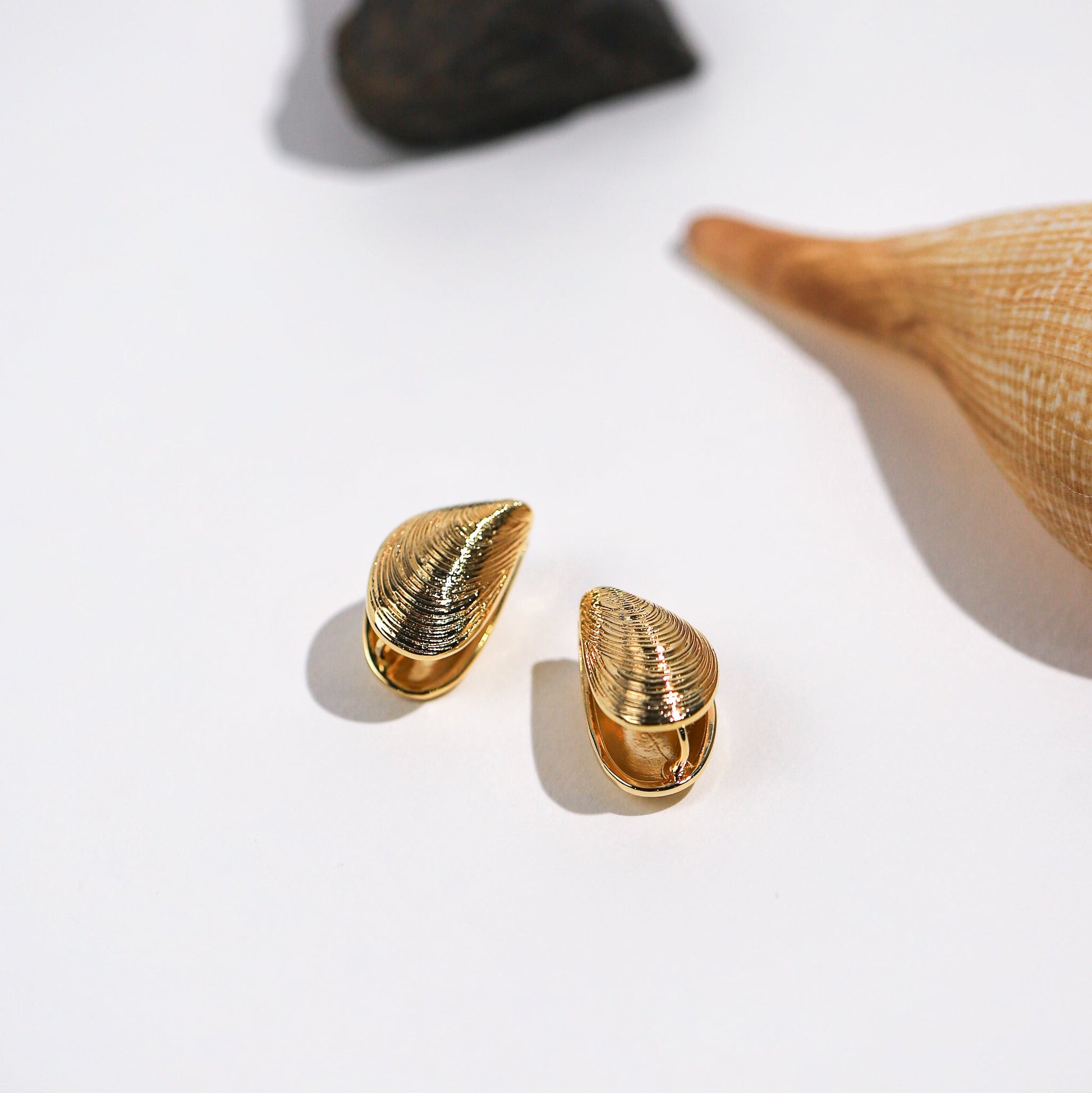 Sea Sculpt Mussel Earrings