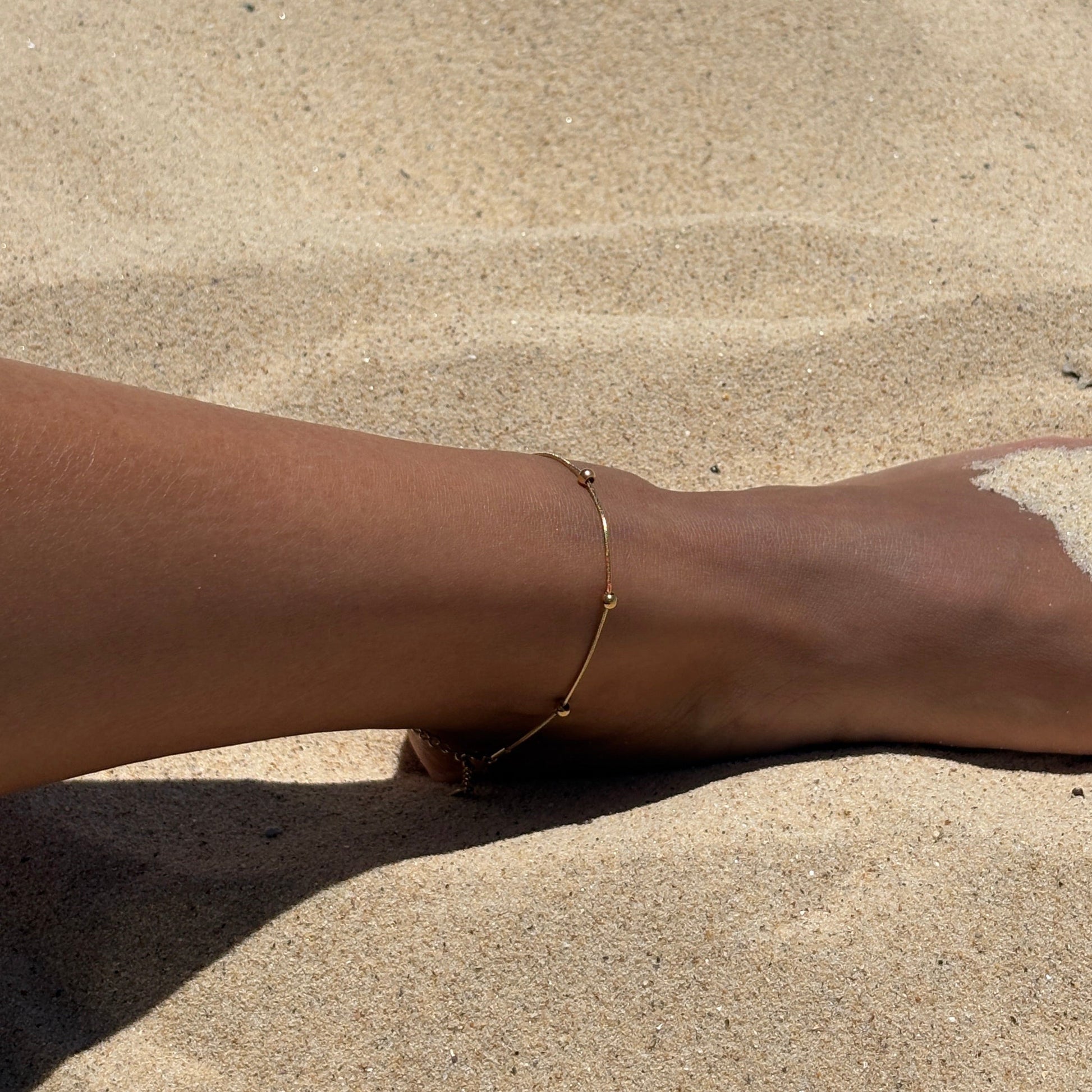 Round Snake Ball Chain Anklet