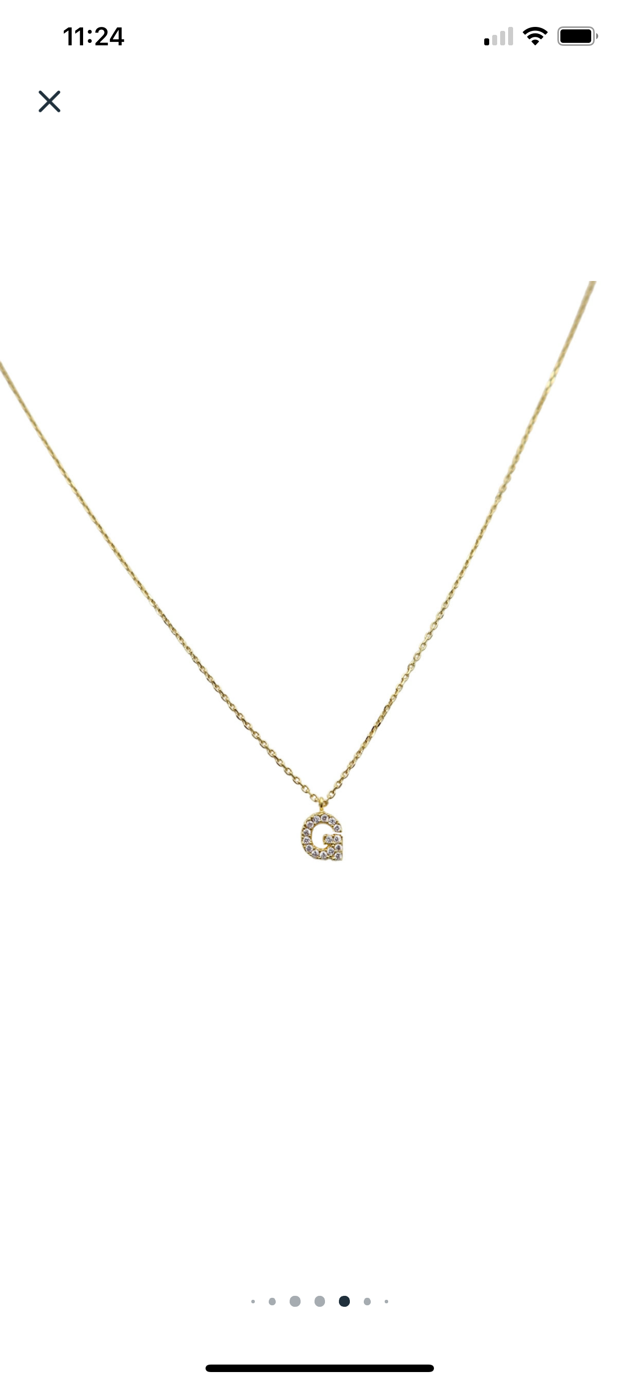 Cubic Initial Silver Necklace image 8