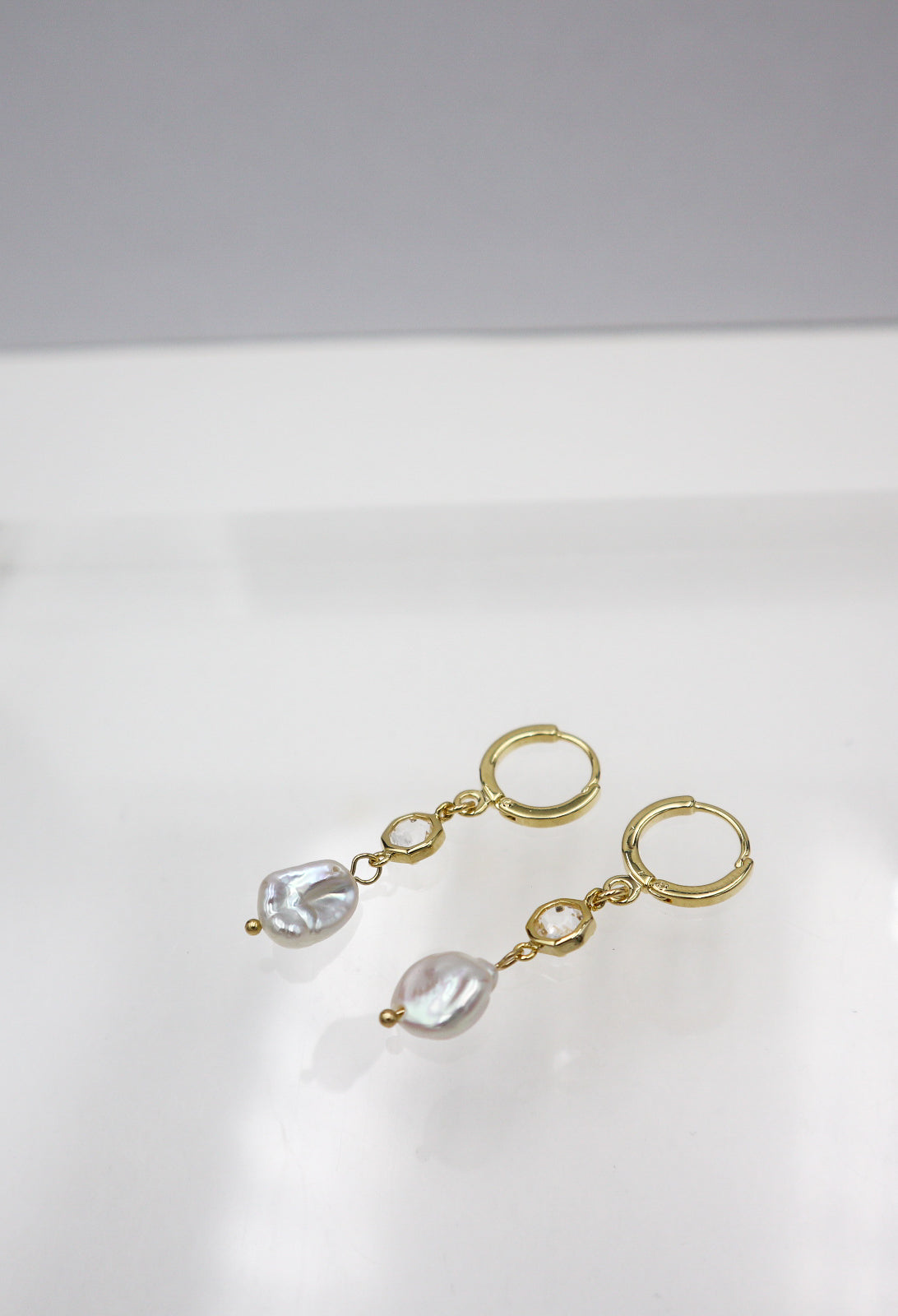 Shine Crystal Huggie Earrings image 2