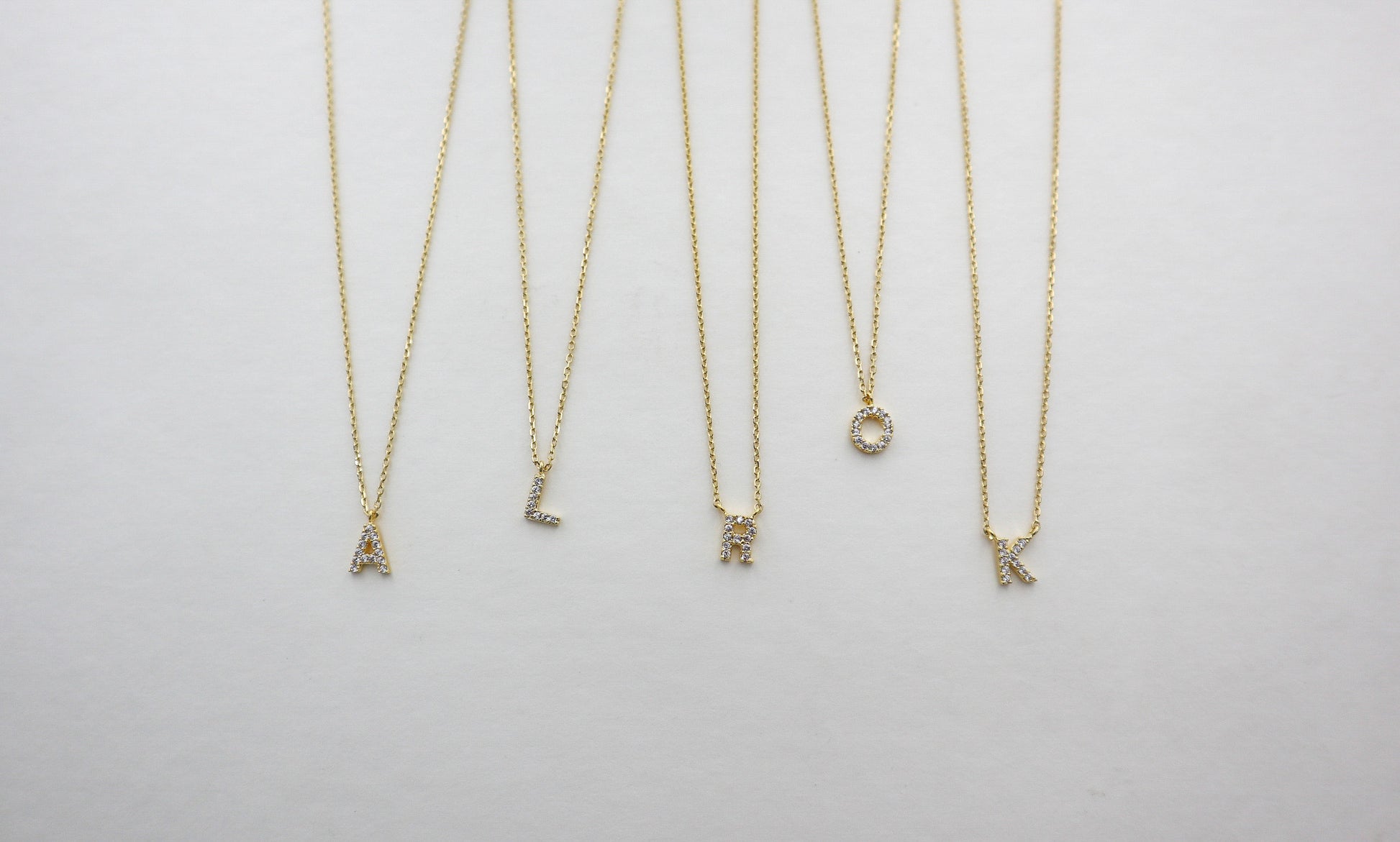 Cubic Initial Silver Necklace image 3