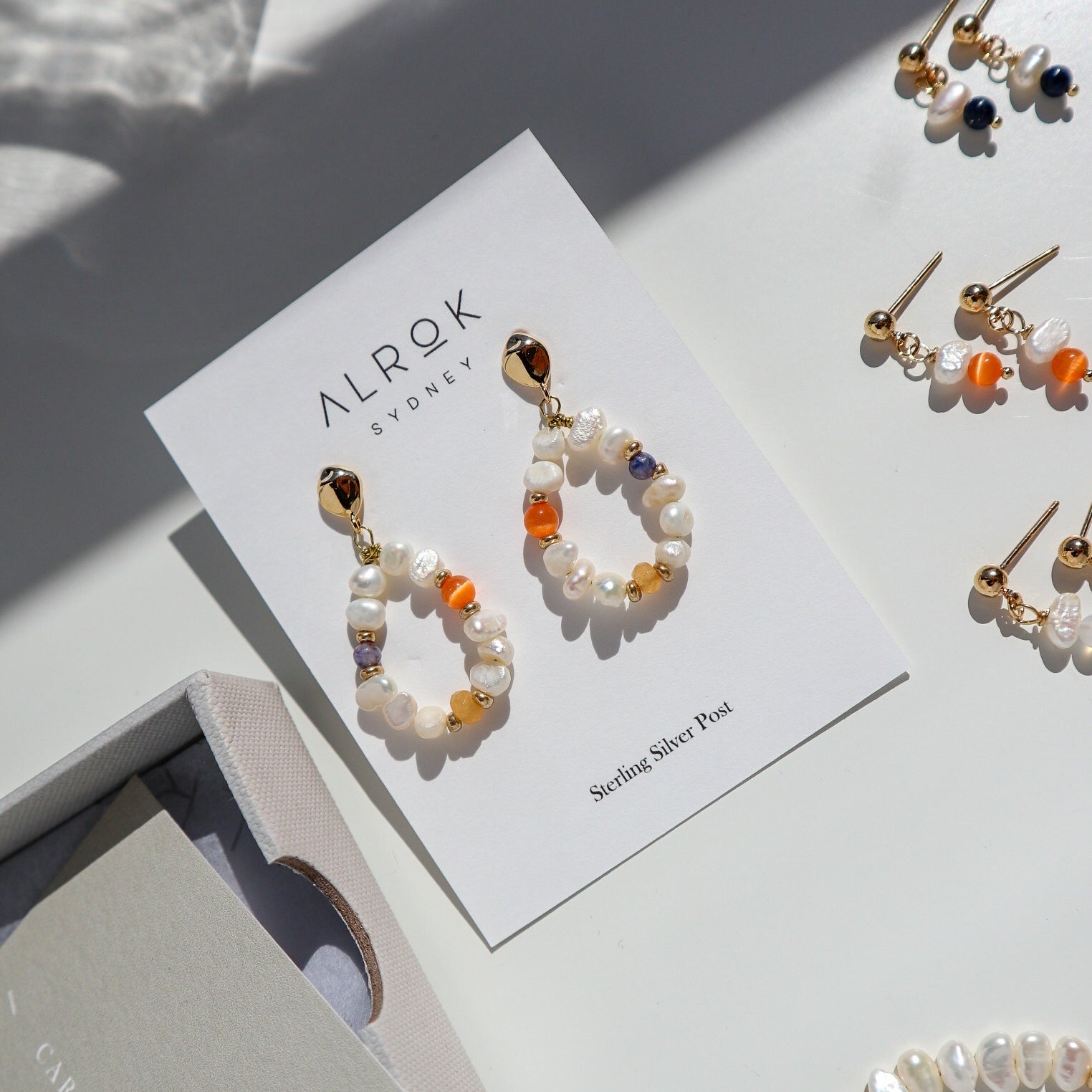 Multi Ball Pearl Drop Earrings image 0