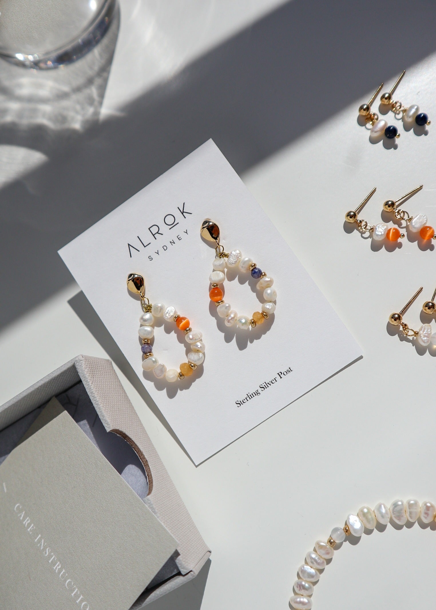 Multi Ball Pearl Drop Earrings image 0