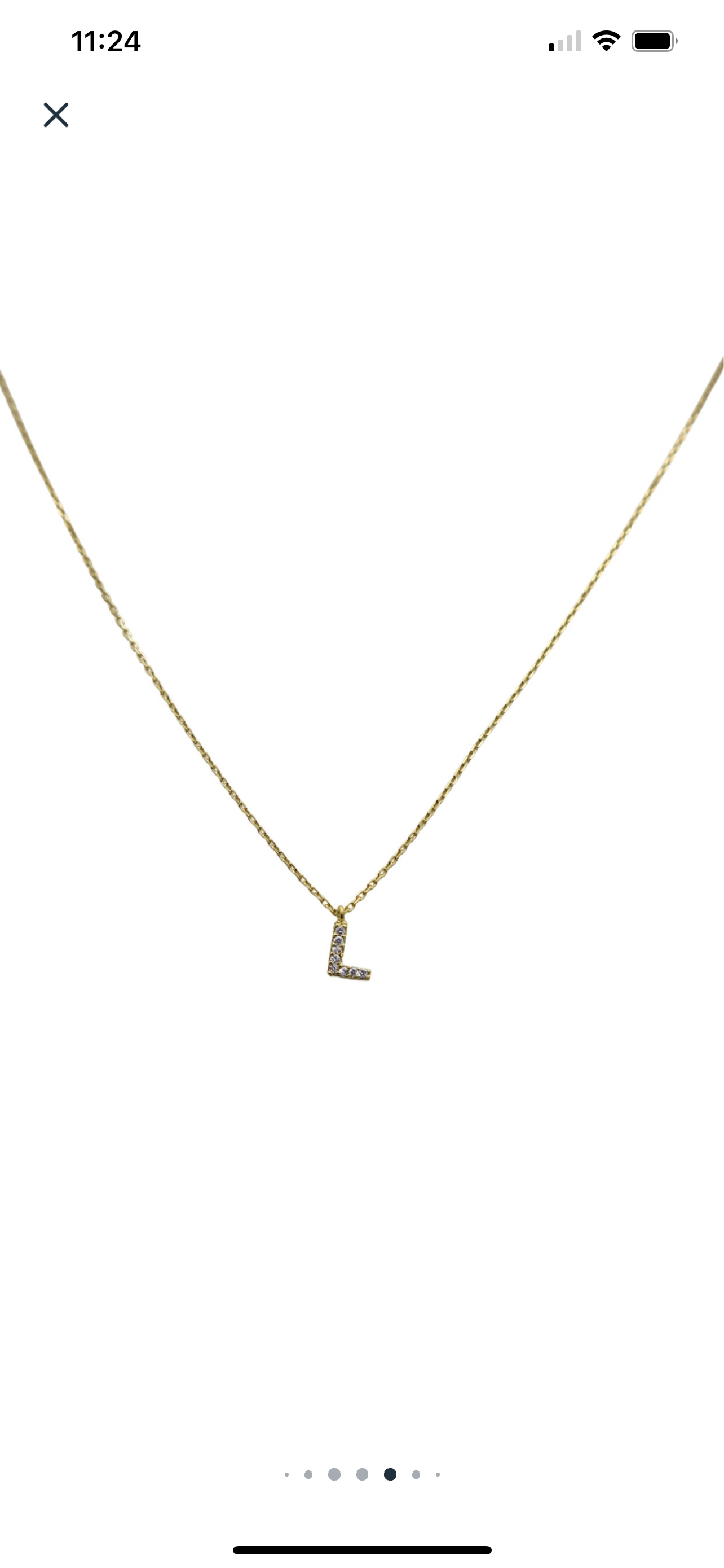 Cubic Initial Silver Necklace image 9