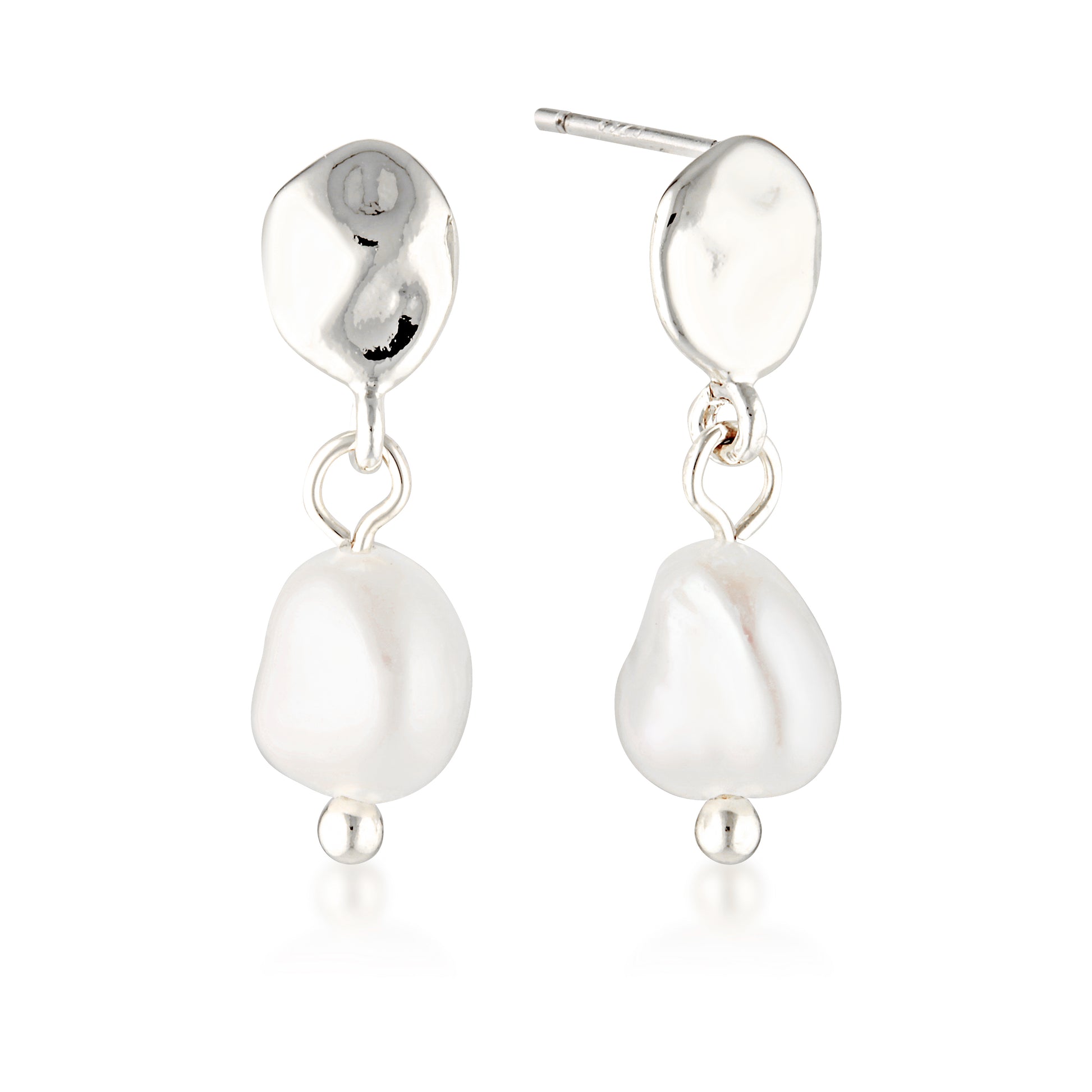 Pie Pearl Stud Earrings image 1