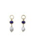 Lapis Lazuli Pearl Drop Earrings image 0