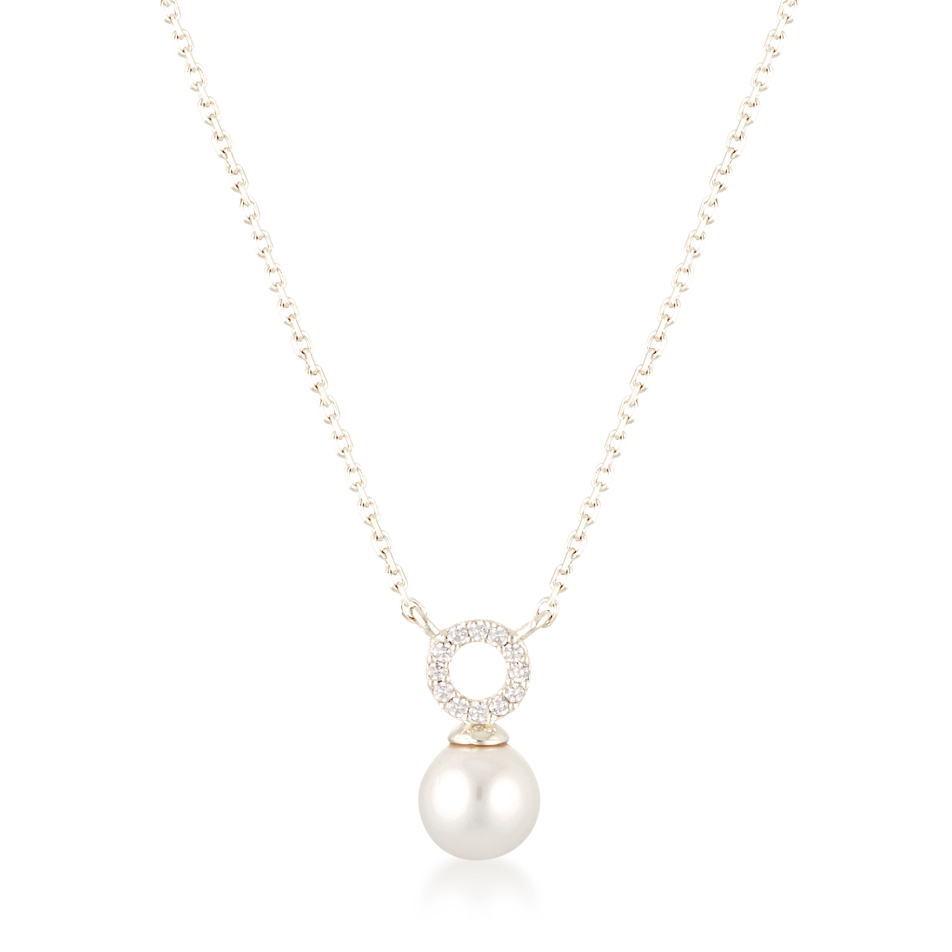 Pearl Silver Necklace image 1