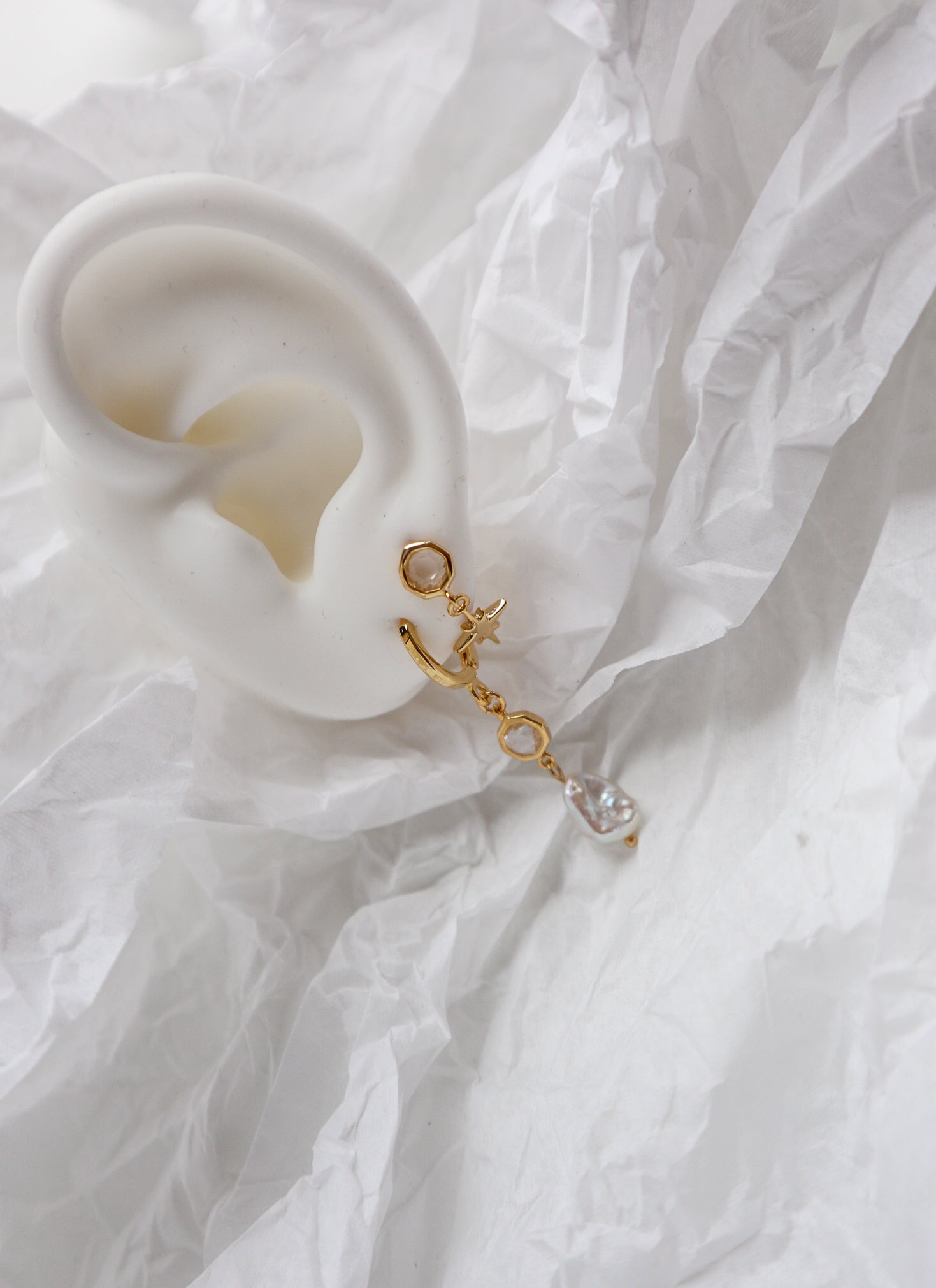 Shine Crystal Huggie Earrings image 5
