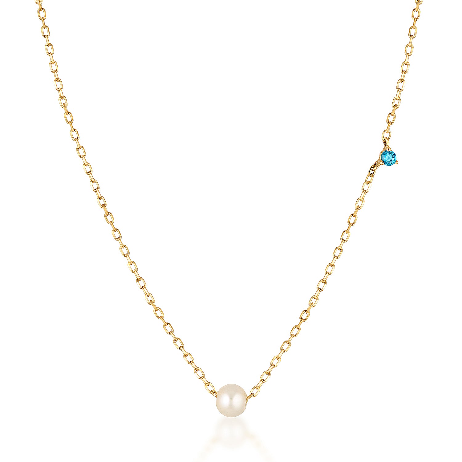 14K Gold Pearl Necklace image 2