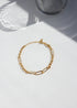 Mixed Link Chain Silver Bracelat image 0