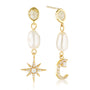 Star Moon Drop Earrings image 0