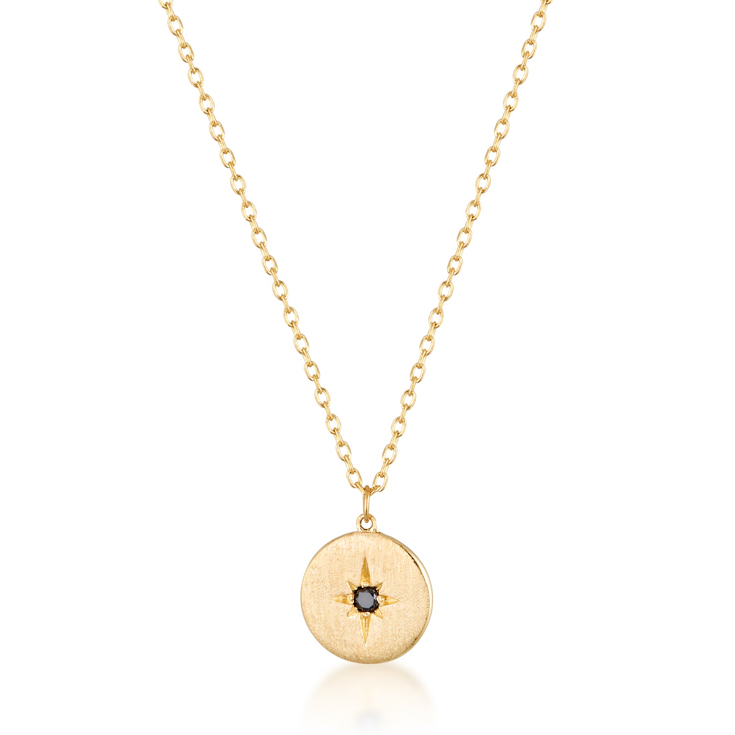 10K Gold Natural Black Diamond Necklace image 0