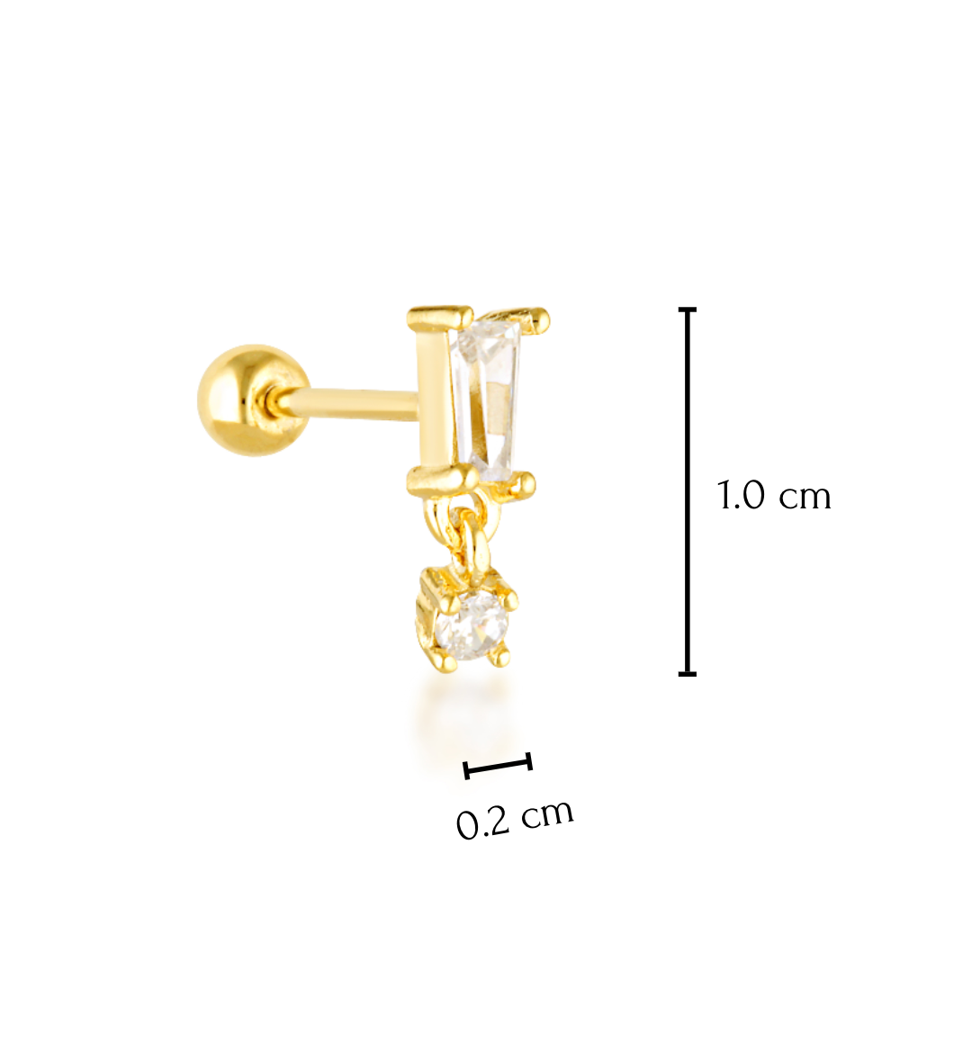 Baquette Cubic Piercing image 2