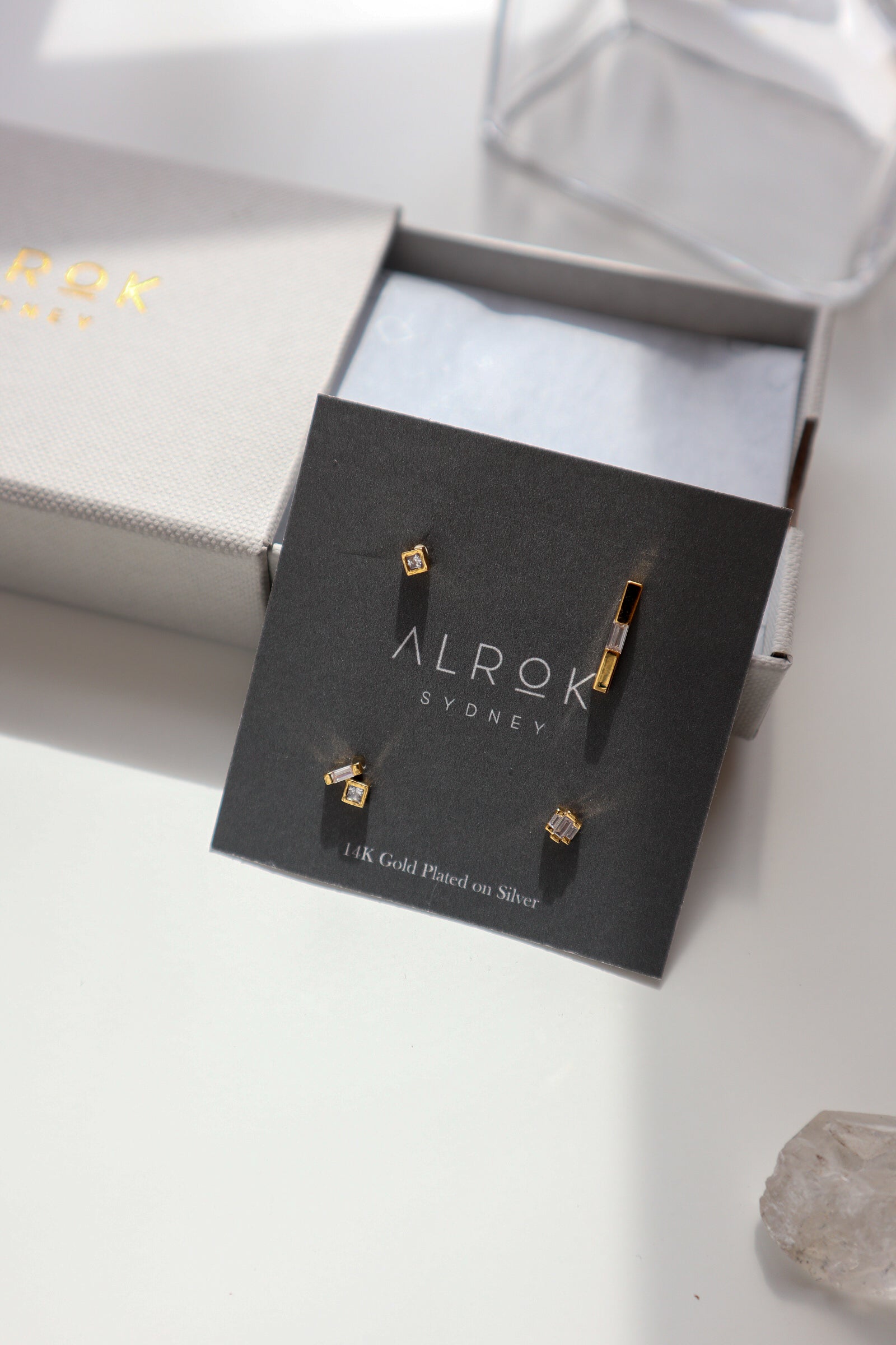 Blanc Silver Stud Earrings Set image 2