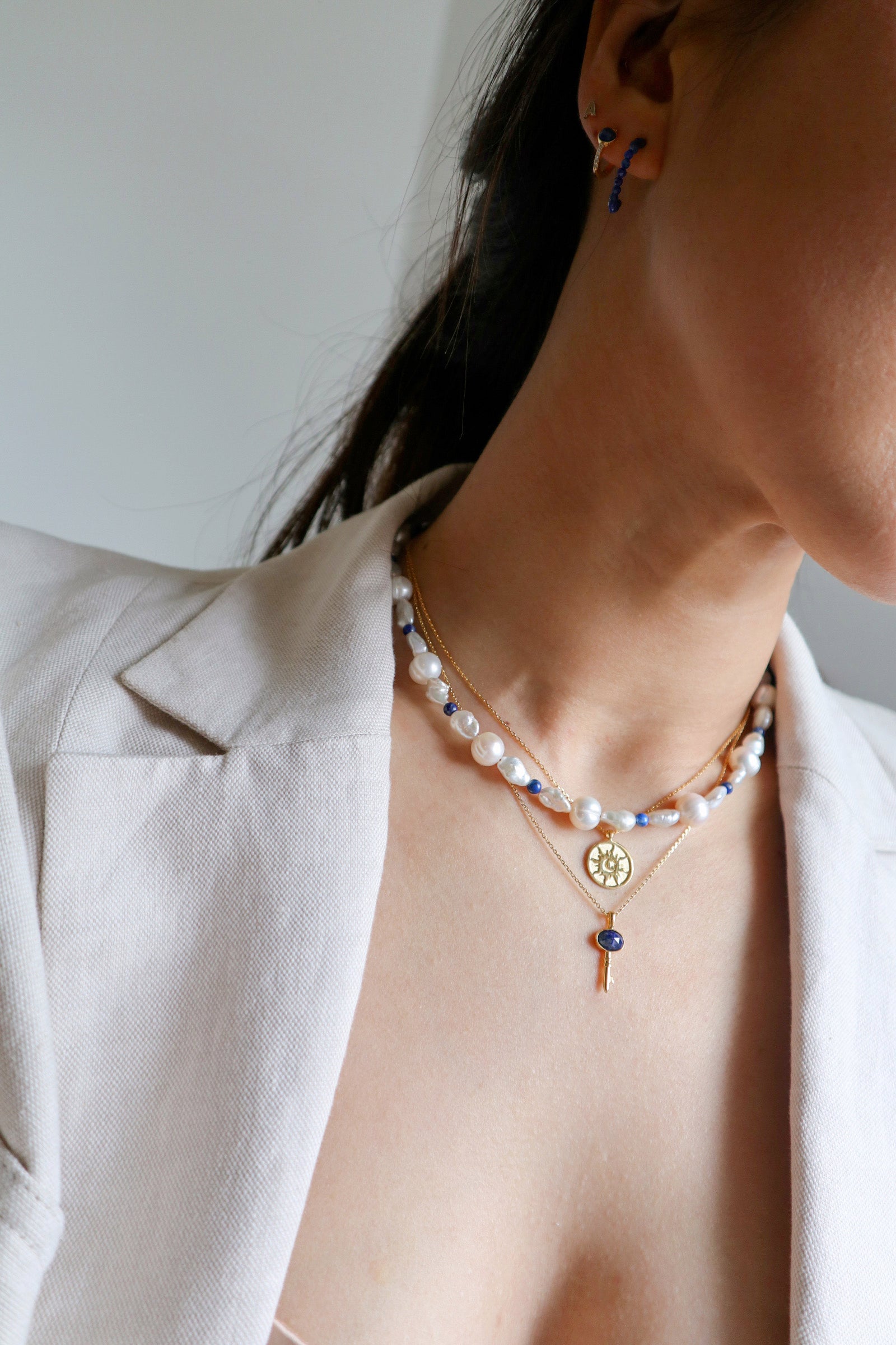 Malachite & Pearl Silver Necklace image 11