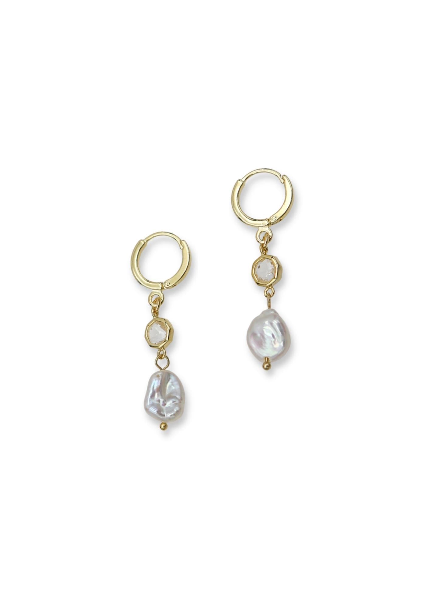 Shine Crystal Huggie Earrings image 0