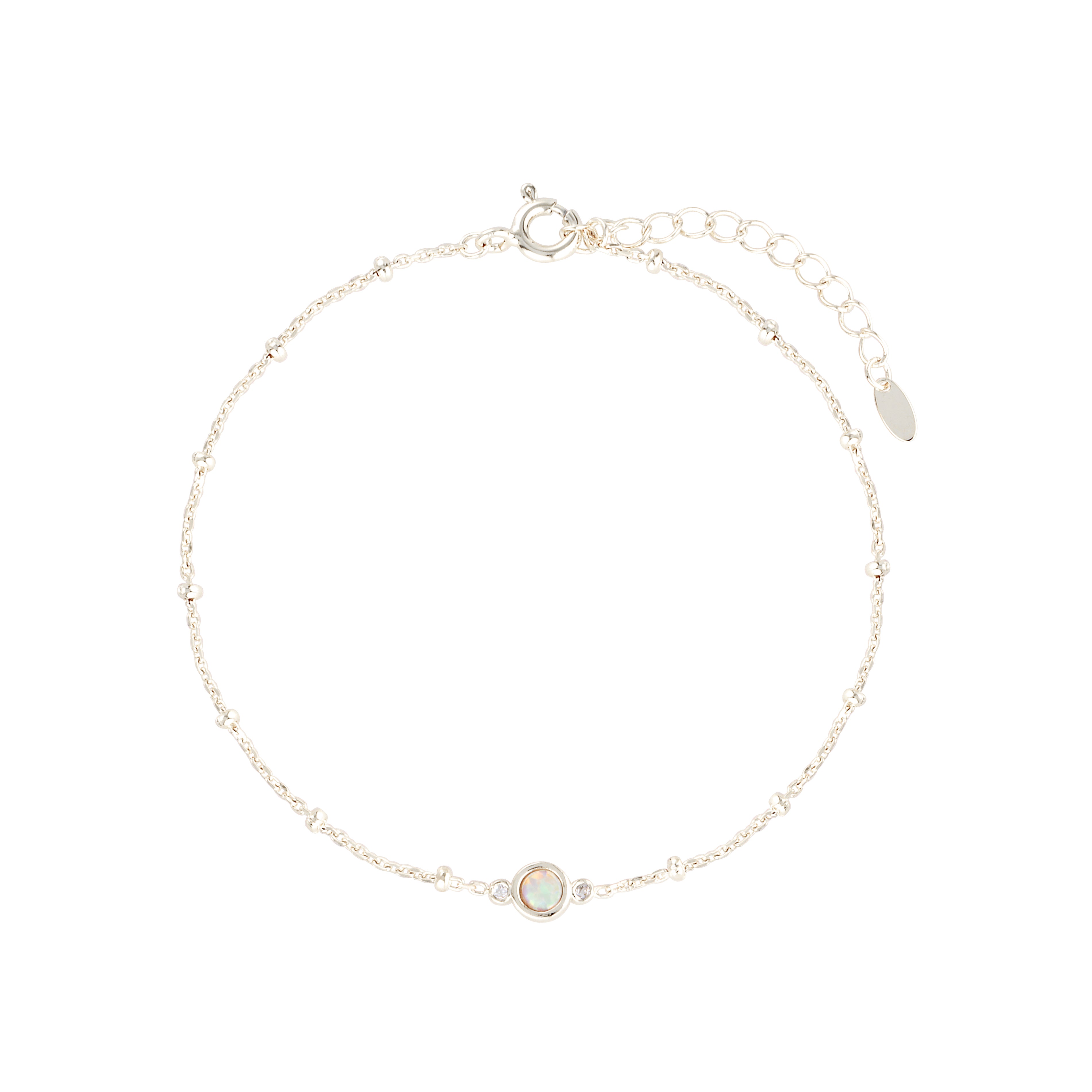 Opal Silver Bracelet image 1