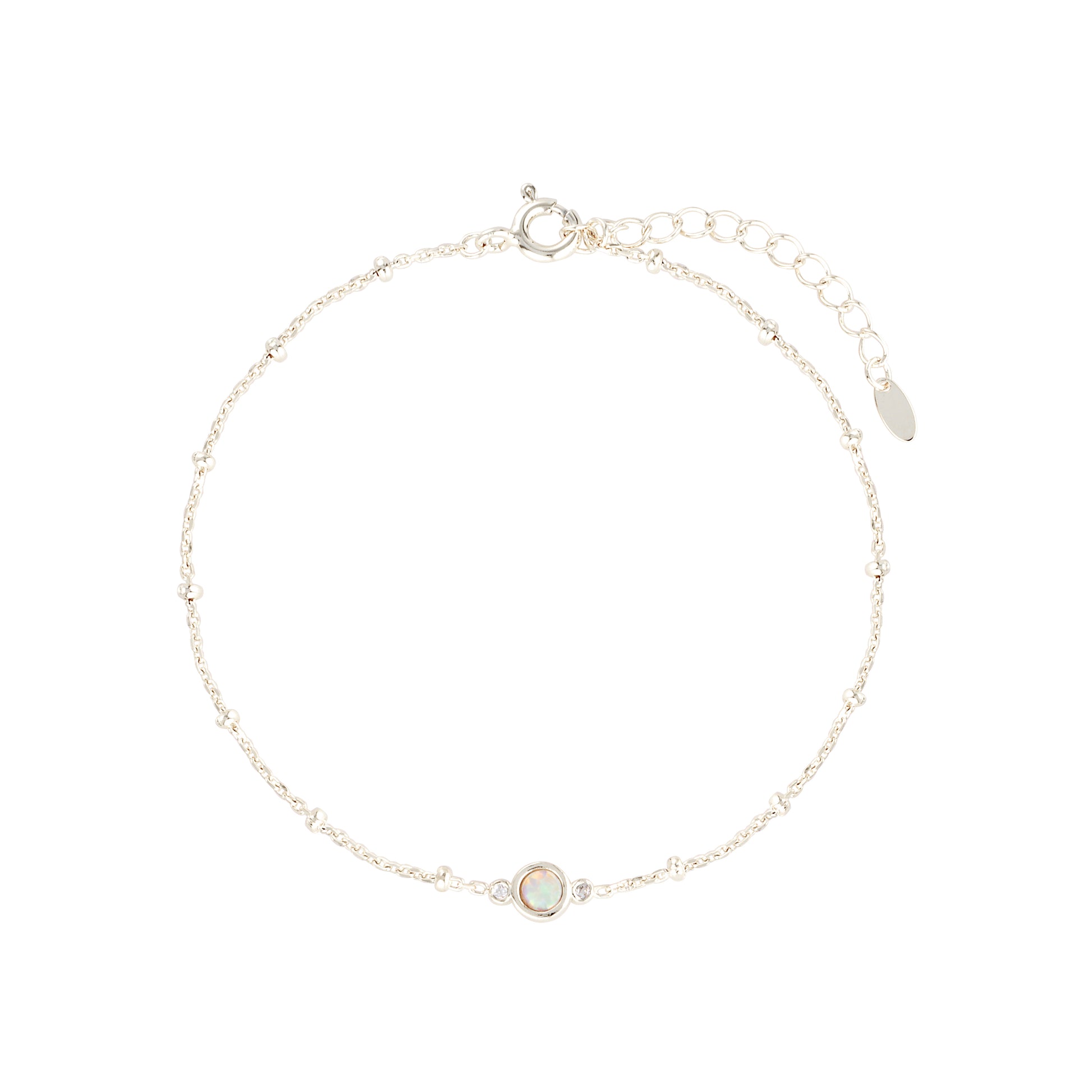 Opal Silver Bracelet image 1