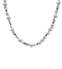 Malachite & Pearl Silver Necklace image 0