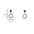 Lapis Lazuli Sun Stud Earrings image 2