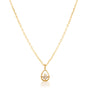 10K Gold Tear Drop Natural Diamond Necklace image 0