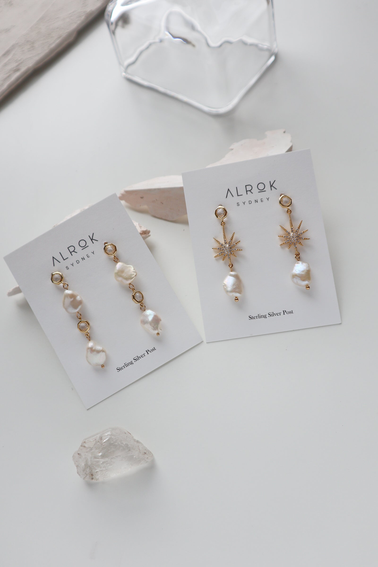 Mumm Crystal + Pearl Drop Earrings   image 5