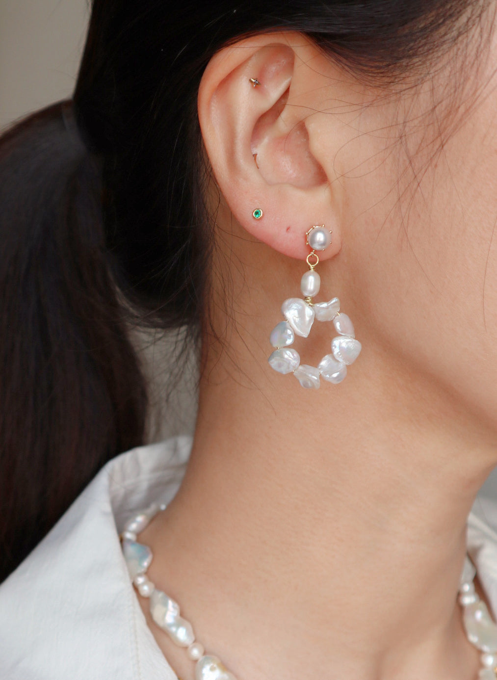Holy Mismatch Pearl Earrings image 7