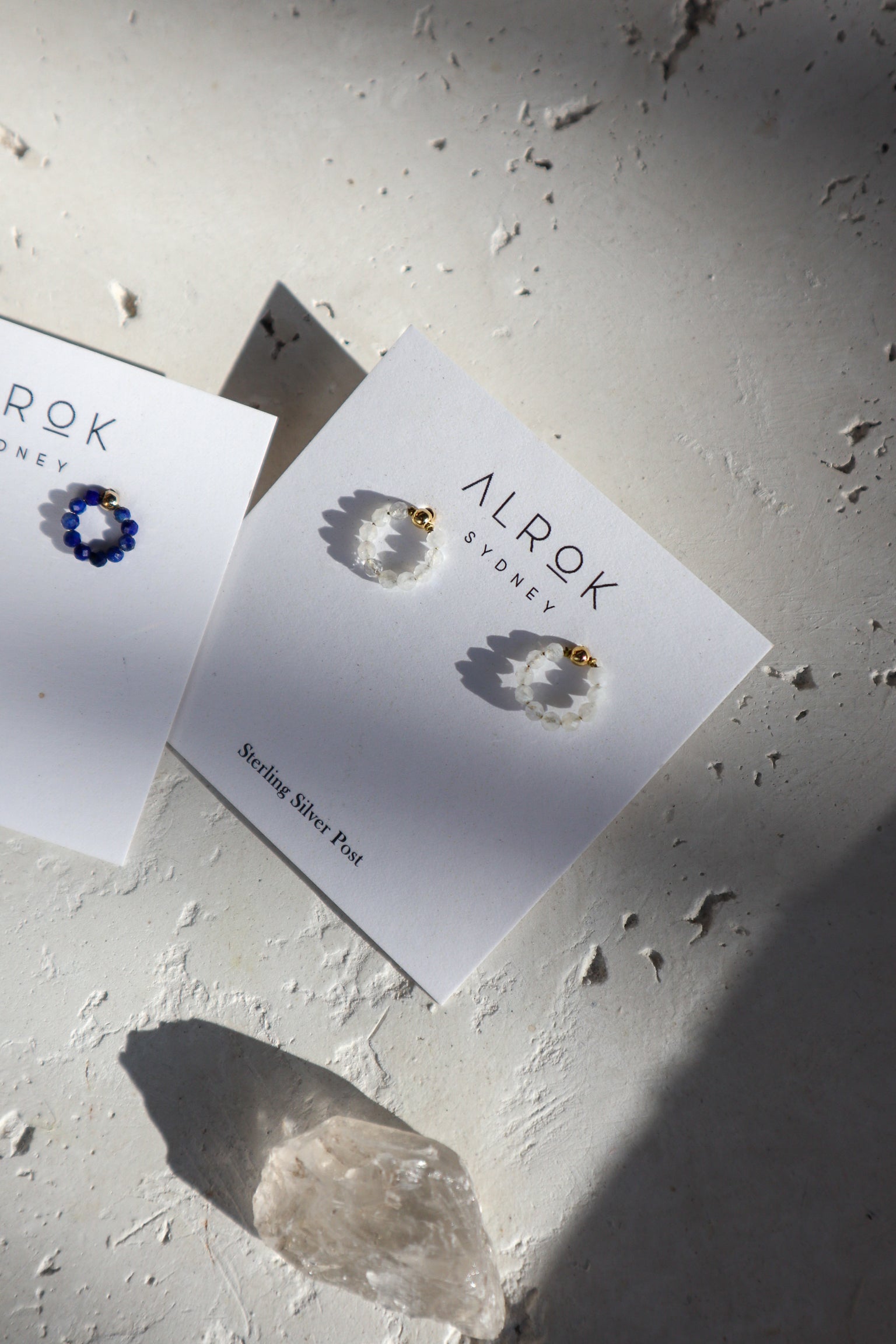 Petit Circle Stone Stud Earrings image 6