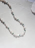 Malachite & Pearl Silver Necklace image 1