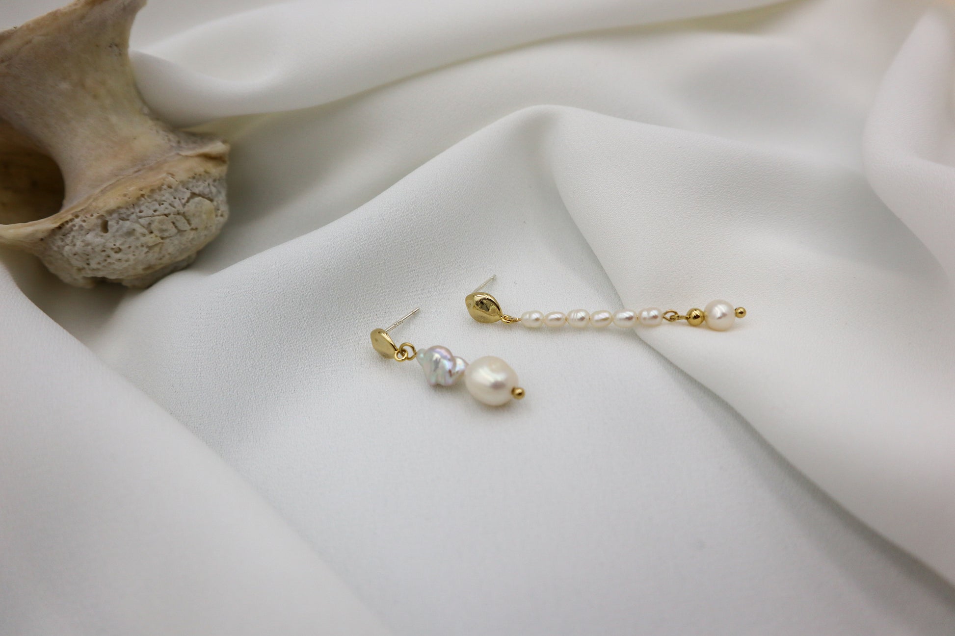 Amber Pearl Drop Earrings image 5