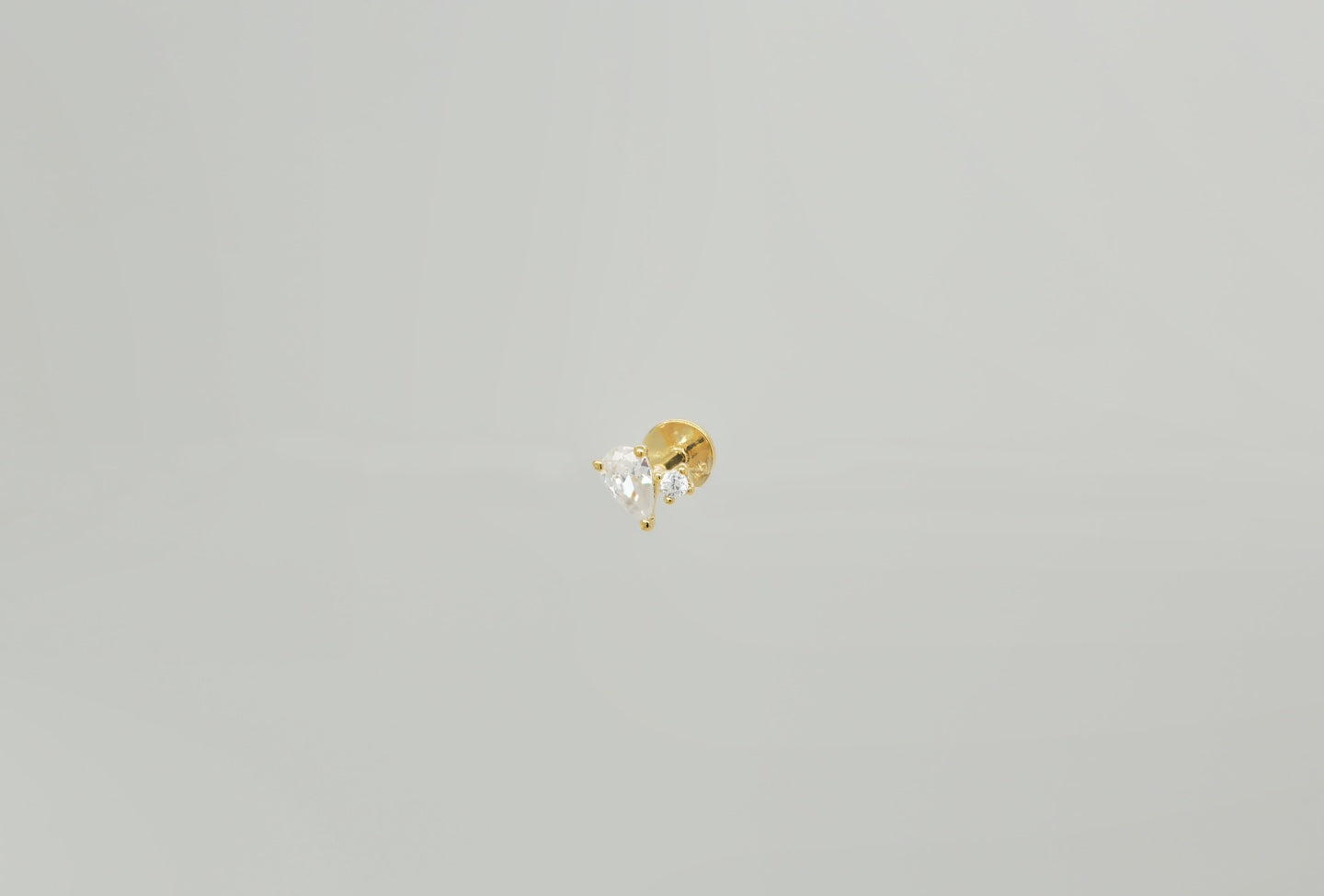 Pear Cubic Flatback Piercing image 2