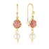 Natural Stone + Pearl Drop Earrings image 5