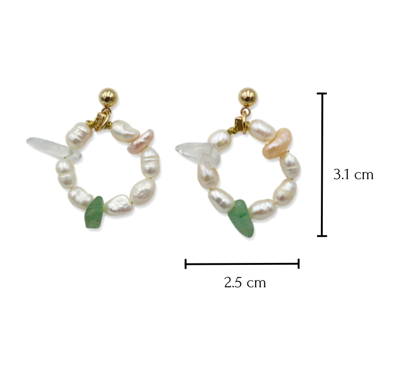 Summer Snow Pearl Earrings image 2