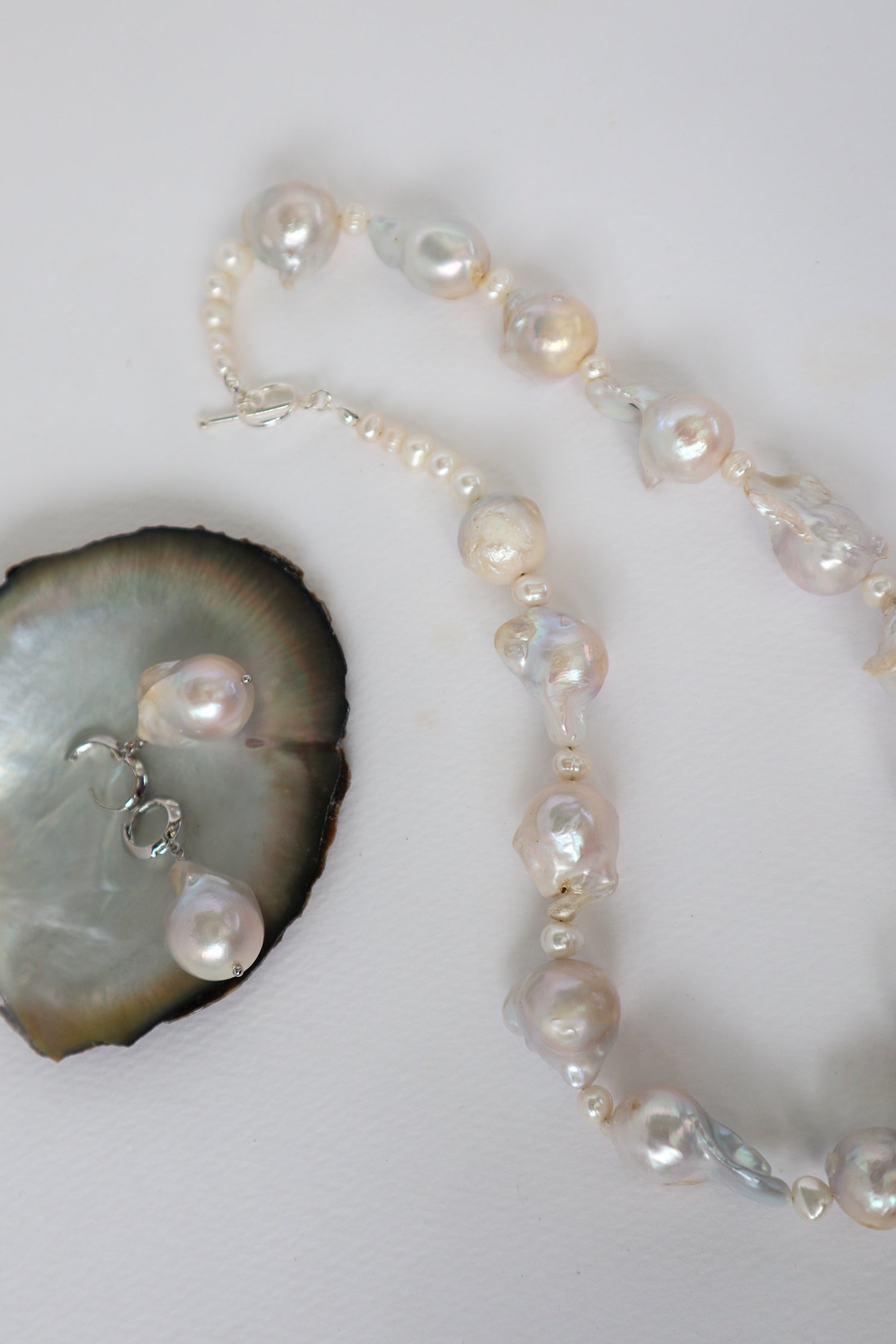 Baroque Pearl Silver Neklace image 4