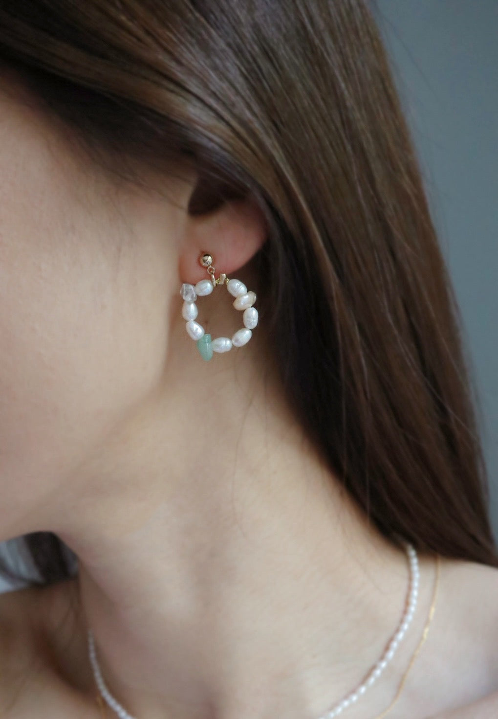 Summer Snow Pearl Earrings image 1