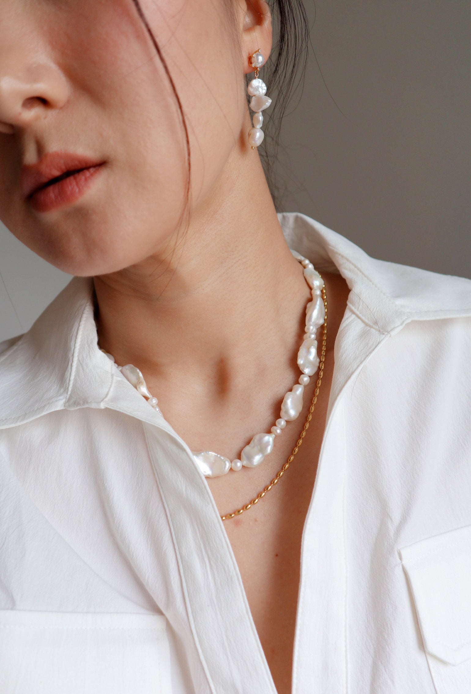 Baroque Pearl Necklace image 1